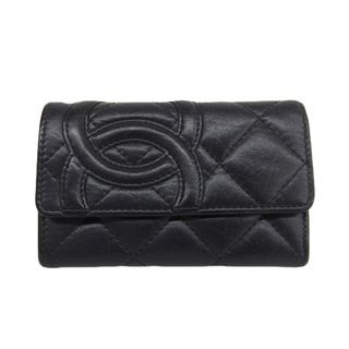 シャネル(CHANEL)のシャネル CHANEL カンボンライン コインケース キーリング キーケース レザー ブラック 11番台 中古 新入荷 CH0827(コインケース)