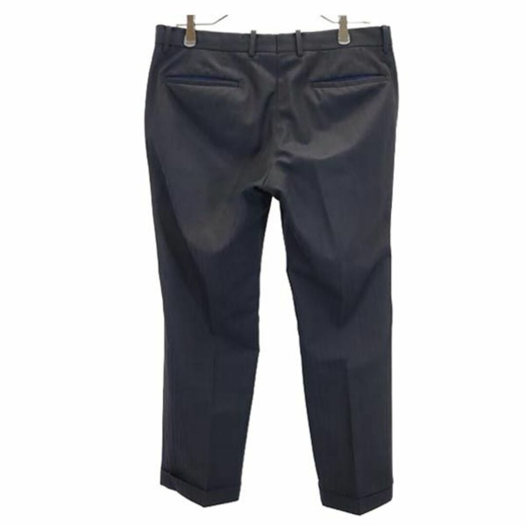 ランバンオンブルー 日本製 ウールブレンド スラックスパンツ 濃紺 LANVIN en Bleu メンズ 【中古】 【230601】