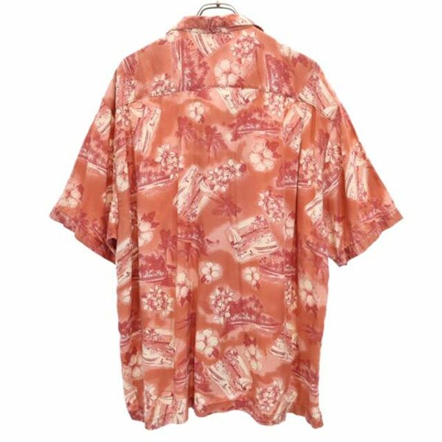 レインスプーナー 総柄 アロハシャツ XL 赤系 reyn spooner オープンカラー 半袖 メンズ 【中古】 【230601】