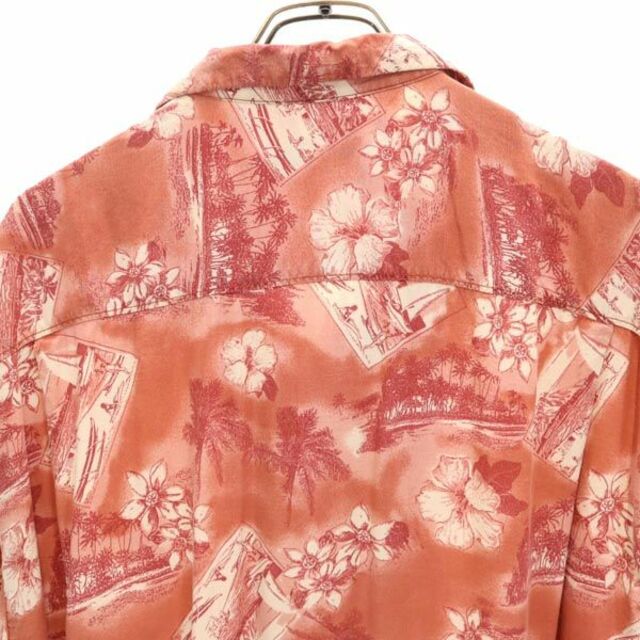 レインスプーナー 総柄 アロハシャツ XL 赤系 reyn spooner オープンカラー 半袖 メンズ 【中古】 【230601】