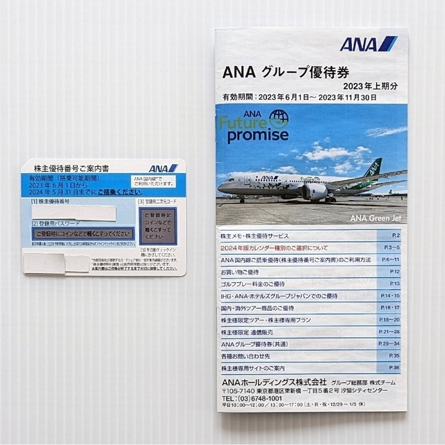 ANA(全日本空輸)(エーエヌエー(ゼンニッポンクウユ))のANAの株主優待券１枚 優待冊子付 チケットの優待券/割引券(その他)の商品写真