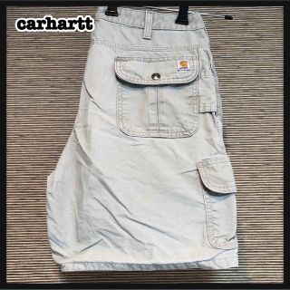 カーハート】ワークパンツ42ペインターグレー エンブレムタグ ワンポイント47