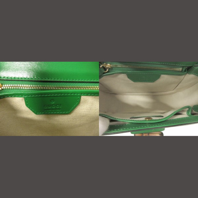 GUCCI バンブー スモール トップハンドルバッグ グリーン 2WAY 緑