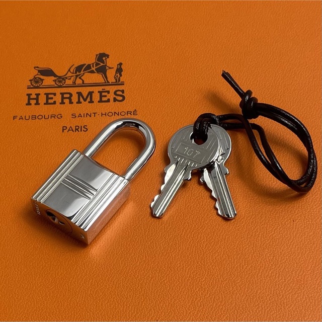 極美品】HERMES エルメス パドロック カデナ鍵セット 107番 開閉OK-