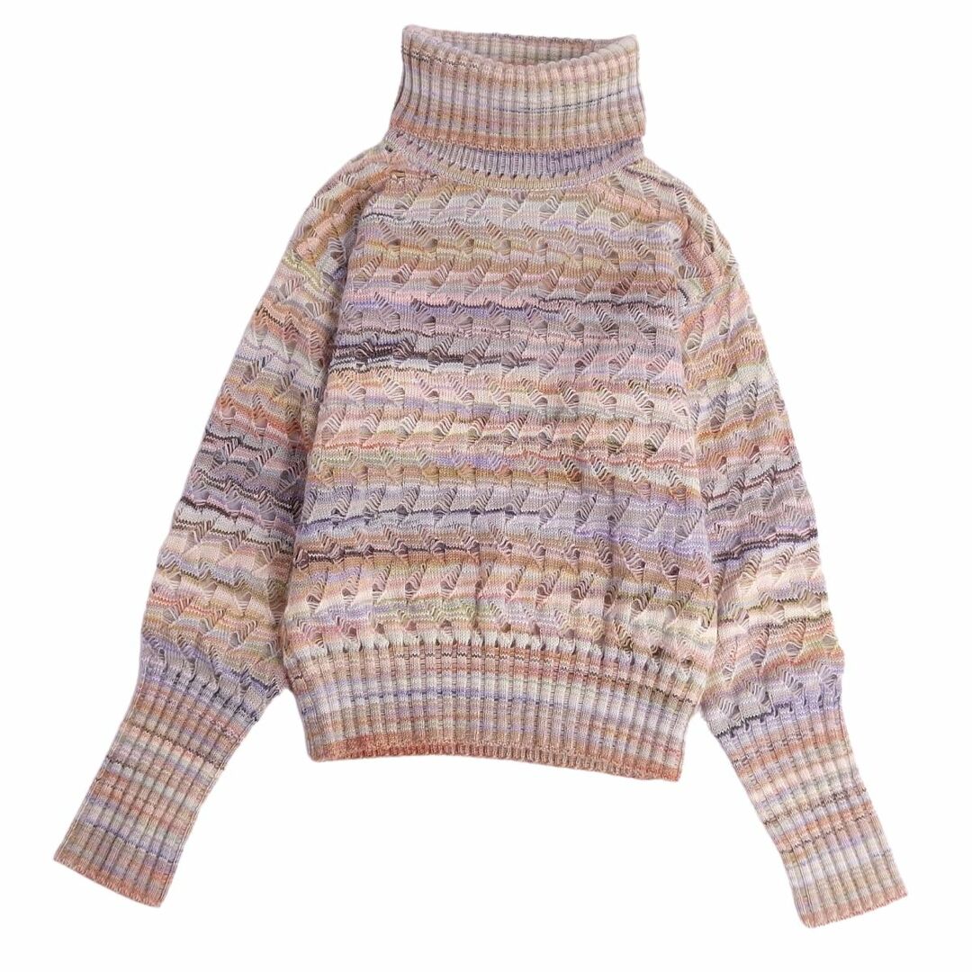 美品 ミッソーニ MISSONI ニット セーター ロングスリーブ タートルネック ウール モヘヤ トップス レディース 38(S相当) マルチカラー  | フリマアプリ ラクマ