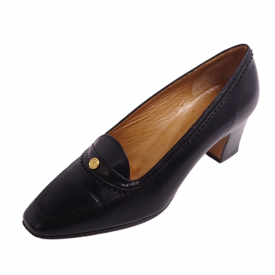 Vintage ロエベ LOEWE パンプス ヒール アナグラム金具 カーフレザー シューズ レディース 36.5(23.5cm相当) ブラック | フリマアプリ ラクマ