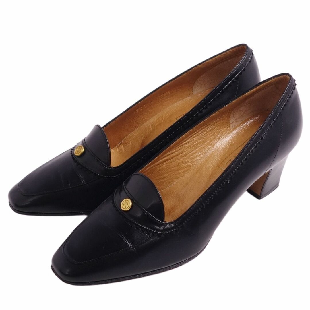 LOEWE - Vintage ロエベ LOEWE パンプス ヒール アナグラム金具 カーフ