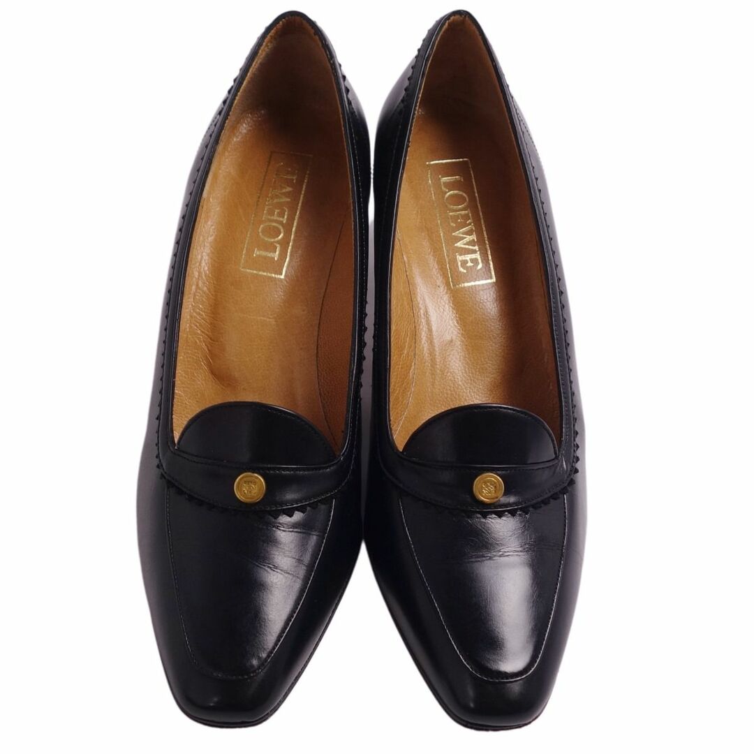 LOEWE - Vintage ロエベ LOEWE パンプス ヒール アナグラム金具 カーフ