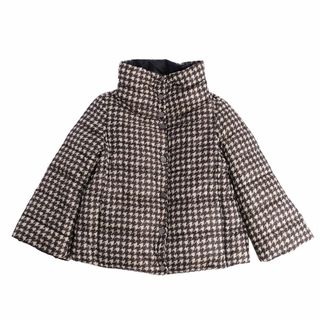 マックスマーラ(Max Mara)の美品 マックスマーラ Max Mara  ジャケット ダウンジャケット リバーシブル 総柄 アウター レディース JI38 USA4 GB6(M相当) ブラウン/ホワイト/ブラック(その他)