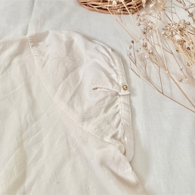 franche lippee(フランシュリッペ)のフランシュリッペ《どうぶつ刺繍ブラウス》ベージュ　ナチュラルカジュアルガーリー レディースのトップス(Tシャツ(半袖/袖なし))の商品写真