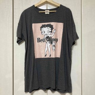 ベティブープ(Betty Boop)の新品未使用 Betty Boop グレー オーバーサイズTシャツ(ルームウェア)