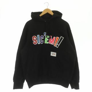 シュプリーム(Supreme)のシュプリーム ダブルタップス WTAPS パーカー ロゴ フード 裏起毛 M 黒(その他)