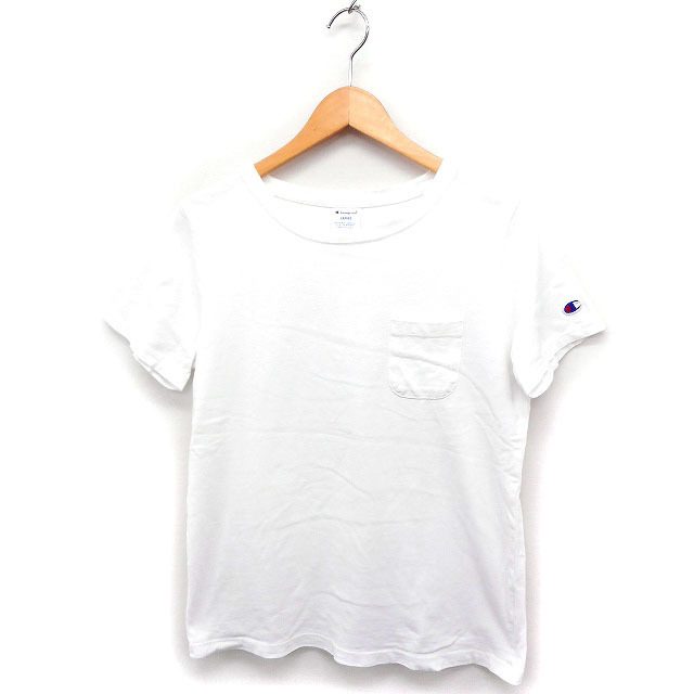 Champion(チャンピオン)のチャンピオン CHAMPION ショートスリーブ Tシャツ カットソー 白 レディースのトップス(Tシャツ(半袖/袖なし))の商品写真