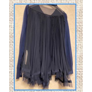 サカイ(sacai)のSacai サカイ『⭐︎初期モデル⭐︎』　バックプリーツ　カーディガン　明るい紺(カーディガン)