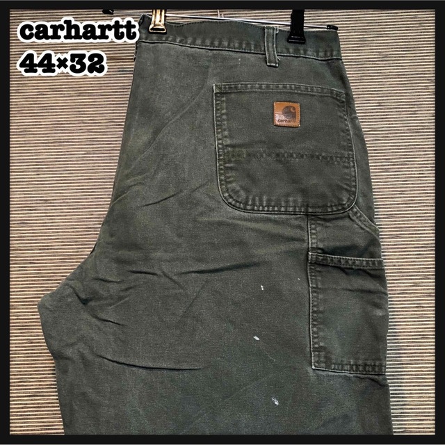 【カーハート】ワークパンツ 44 ペインター カーキー 革タグ レザータグ48 | フリマアプリ ラクマ