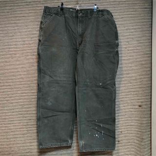 適切な価格 【カーハート】ワークパンツ 44 ペインター カーキー 革
