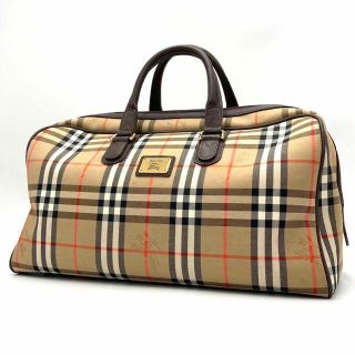 バーバリー(BURBERRY)の美品✨ BURBERRY ボストンバッグ ノバチェック シャドーホース 南京錠(ボストンバッグ)