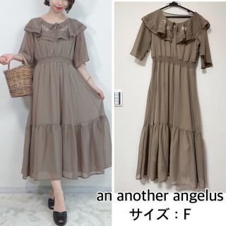 アンアナザーアンジェラス(an another angelus)のan another angelus❤️グラジオラス刺繍楊柳シフォンワンピース(ロングワンピース/マキシワンピース)