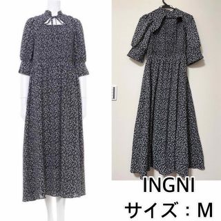 イング(INGNI)のINGNI❤️デコルテオープンワンピース　花柄　フラワー　イング(ロングワンピース/マキシワンピース)