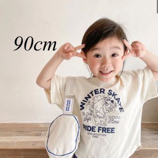 くまプリントTシャツ　90cm(Tシャツ/カットソー)