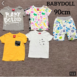ベビードール(BABYDOLL)の美品　BABYDOLL半袖Tシャツ＋4枚.ハーフパンツセット(Tシャツ/カットソー)