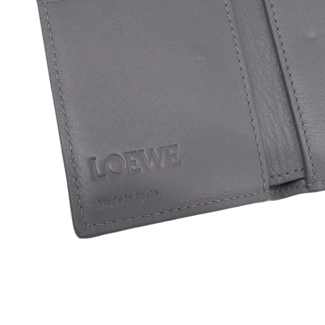 ロエベ LOEWE アナグラム トライフォールド ウォレット 三つ折り財布 レザー アスファルトグレー C821TR2X02 中古 新入荷  OBB0497