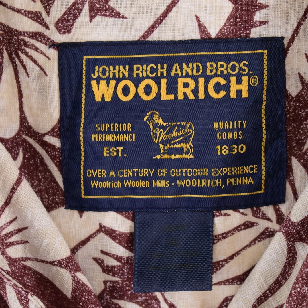 WOOLRICH(ウールリッチ)の古着 ビックサイズ ウールリッチ WOOLRICH 総柄 ハワイアンアロハシャツ メンズXXXL /eaa340966 メンズのトップス(シャツ)の商品写真