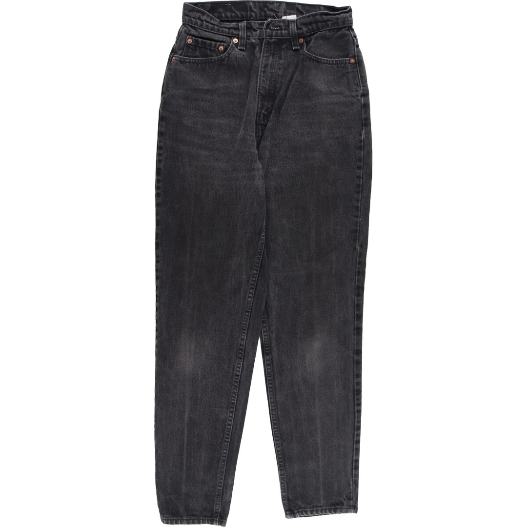 90年代 リーバイス Levi's 521 TAPERED FIT TAPERED LEG ブラックジーンズ テーパードデニムパンツ USA製 レディースL(w28) ヴィンテージ /eaa337222