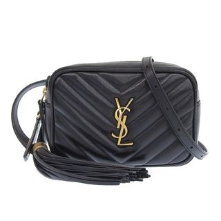 アザー(other)のサンローラン SAINT LAURENT ルー ショルダーバッグ ベルトバッグ ウエストポーチ レザー ブラック 534817 中古 新入荷 OB1462(ショルダーバッグ)