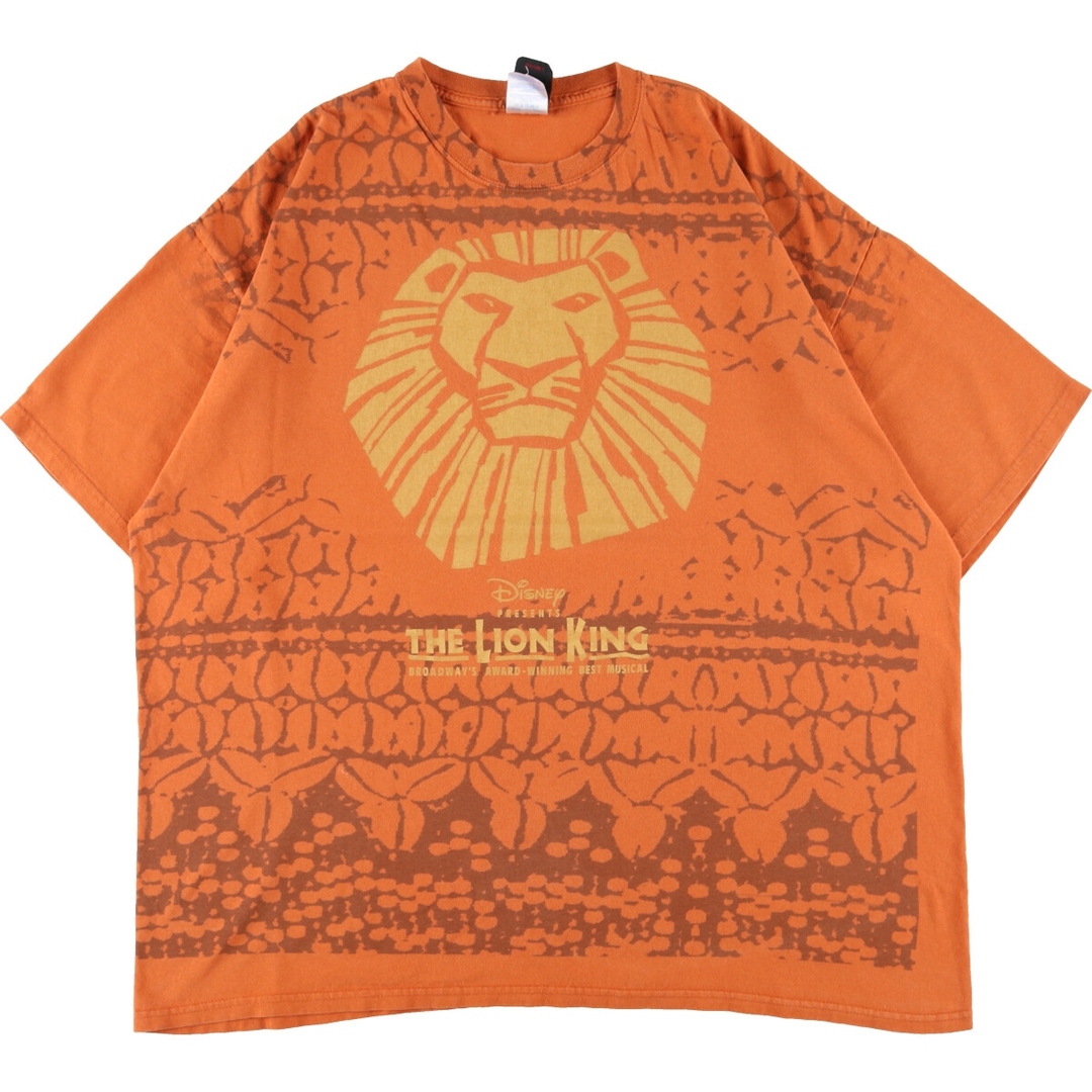 古着 ディズニー DISNEY THE LION KING ライオンキング THE BROADWAY MUSICAL キャラクタープリントTシャツ メンズXXL /eaa340495 メンズのトップス(Tシャツ/カットソー(半袖/袖なし))の商品写真