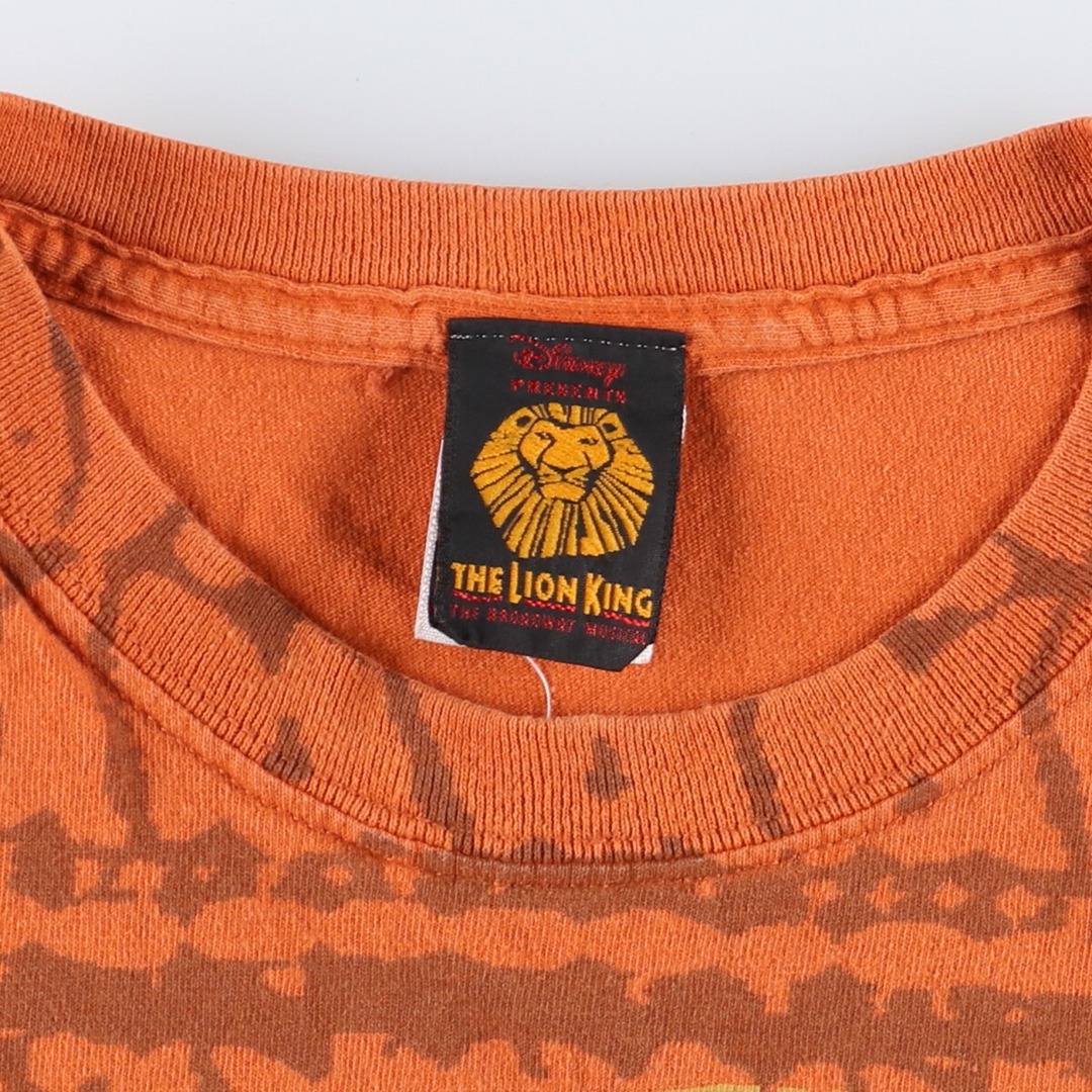 古着 ディズニー DISNEY THE LION KING ライオンキング THE BROADWAY MUSICAL キャラクタープリントTシャツ メンズXXL /eaa340495 メンズのトップス(Tシャツ/カットソー(半袖/袖なし))の商品写真