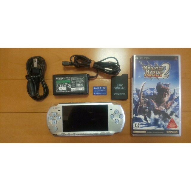 （管144）PSP-3000（シルバー）すぐ遊べるセット