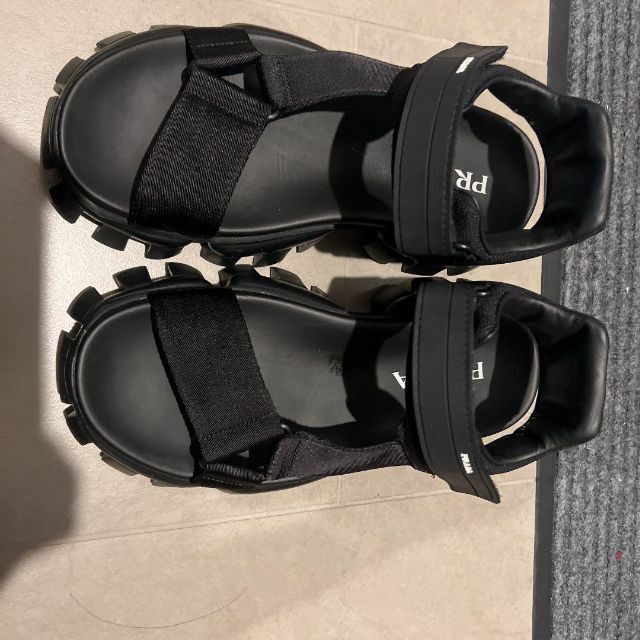 クリアランス売れ筋 美品 プラダ PRADA サンダル バックストラップ