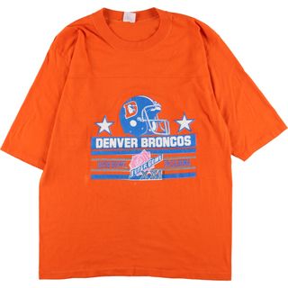 古着 80年代 NFL DENVER BRONCOS デンバーブロンコス SUPER BOWL スーパーボウル XXI 七分袖 スポーツプリントTシャツ USA製 メンズL ヴィンテージ /eaa313823(Tシャツ/カットソー(半袖/袖なし))