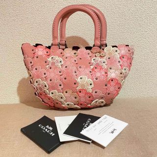 日本限定完売COACH桜ティーローズバスケットバッ