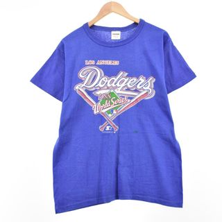 80年代 STEDMAN MLB LOS ANGELES DODGERS ロサンゼルスドジャース スポーツプリントTシャツ USA製 メンズL ヴィンテージ /eaa326549
