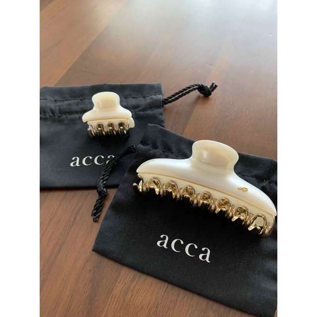 海外直送品 acca バービー ヘアクリップ パールホワイト ラージu0026