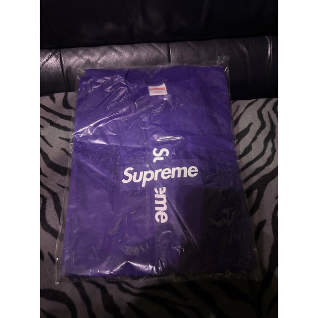 新品　Supreme Cross Box Logo Tee "Purple"