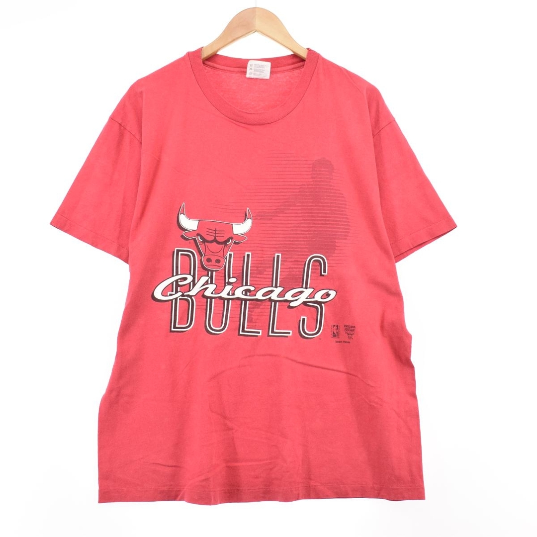 90年代 ヘインズ Hanes NBA CHICAGOBULLS シカゴブルズ スポーツプリントTシャツ メンズL ヴィンテージ /eaa330115