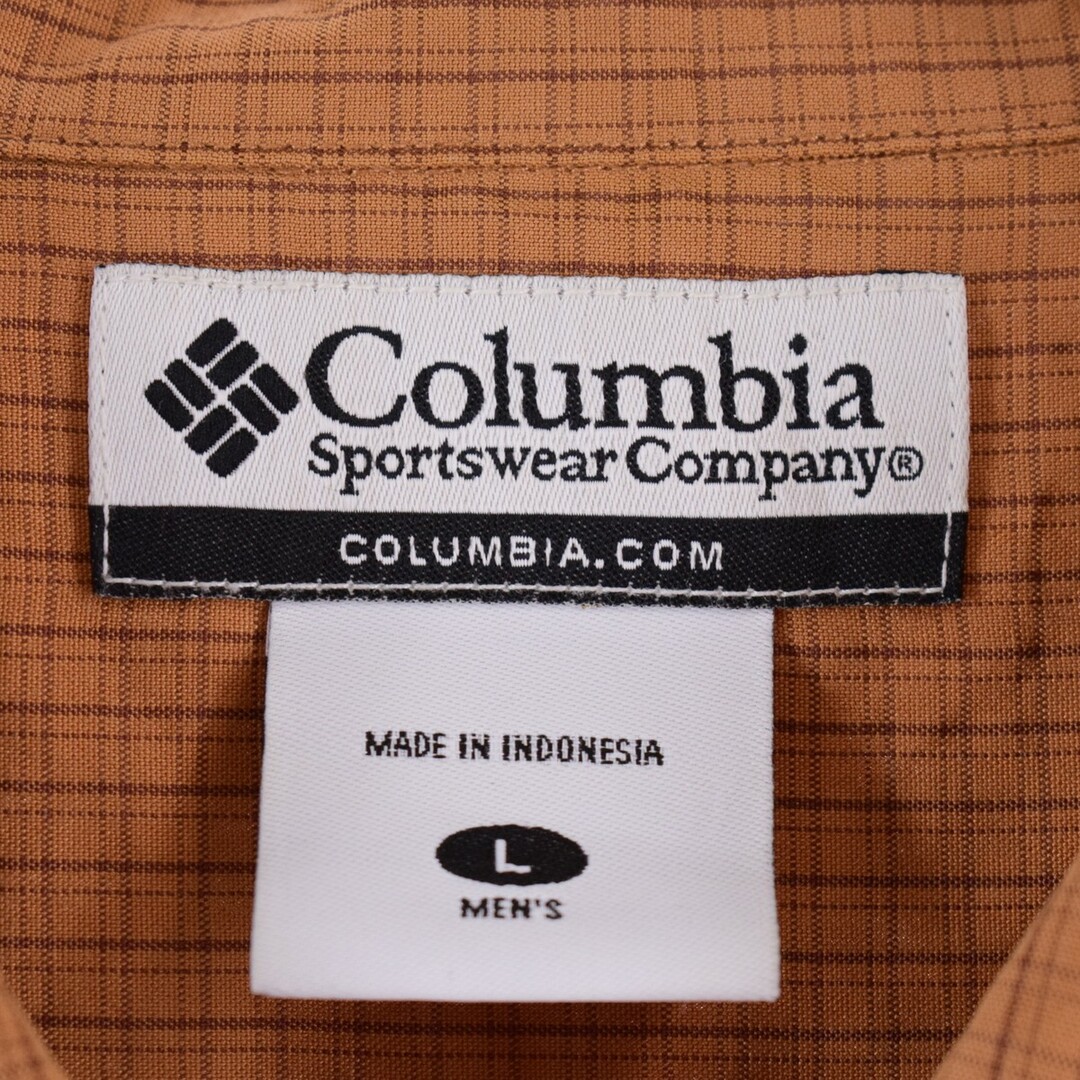 コロンビア Columbia 半袖 チェックシャツ メンズXL /eaa339888