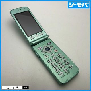 フジツウ(富士通)の829 ガラケー らくらくホン F-02J 極美品 ドコモ グリーン(携帯電話本体)