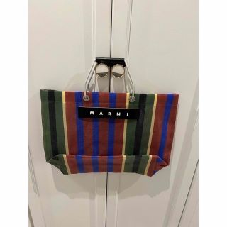 マルニ(Marni)の【美品】マルニマーケット ストライプバッグ(トートバッグ)