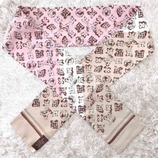 ルイヴィトン(LOUIS VUITTON)のLOUIS VUITTON ルイヴィトン　バンドー　スカーフ　モノグラム　美品(バンダナ/スカーフ)