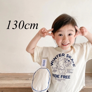 くまプリントTシャツ　130cm(Tシャツ/カットソー)