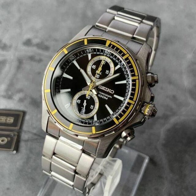 SEIKO(セイコー)の【新品】SEIKO セイコー クロノグラフ 100M防水 メンズ腕時計 メンズの時計(腕時計(アナログ))の商品写真
