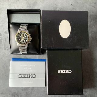 【新品】SEIKO セイコー クロノグラフ 100M防水 メンズ腕時計