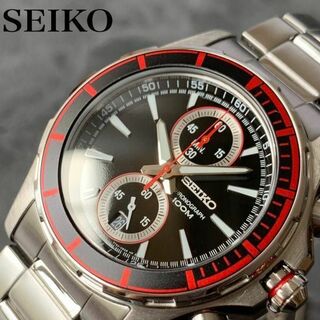 セイコー(SEIKO)の【新品】セイコー クロノグラフ クォーツ 100M防水 メンズ腕時計(腕時計(アナログ))