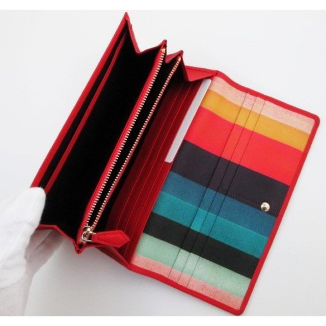 Paul Smith(ポールスミス)の☆残りわずか☆新品☆箱付☆ポールスミス 人気マルチ かぶせ 長財布 レッド☆ レディースのファッション小物(財布)の商品写真