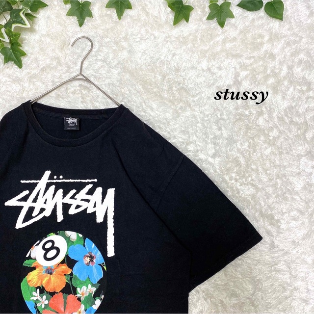 stussy ステューシー Tシャツ ロック 激レア 8ボール 総柄 - Tシャツ