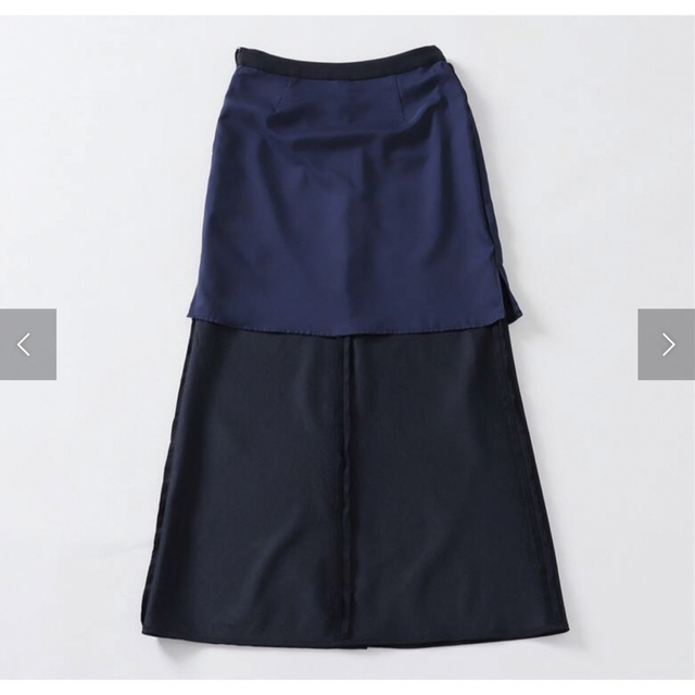 IENA(イエナ)のIENA&EMILY WEEK ストレッチサテンペンシルスカート　ネイビー　新品 レディースのスカート(ロングスカート)の商品写真
